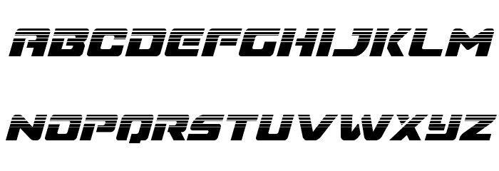 Super Commando Halftone Italic Font LOWERCASE