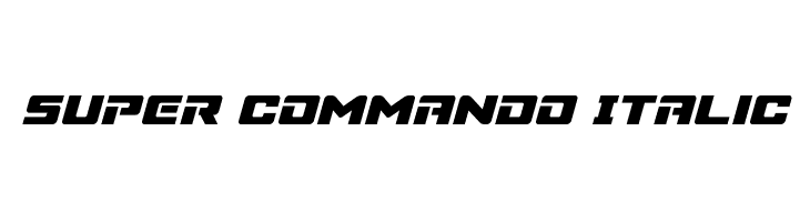 Super Commando Italic Font