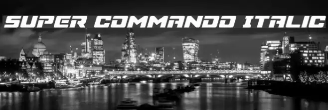 Super Commando Italic Font examples