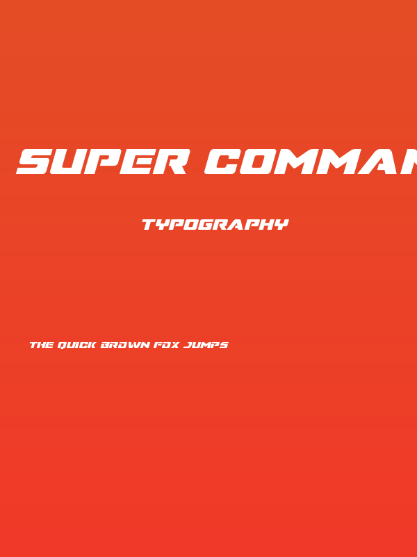 Super Commando Italic Poster