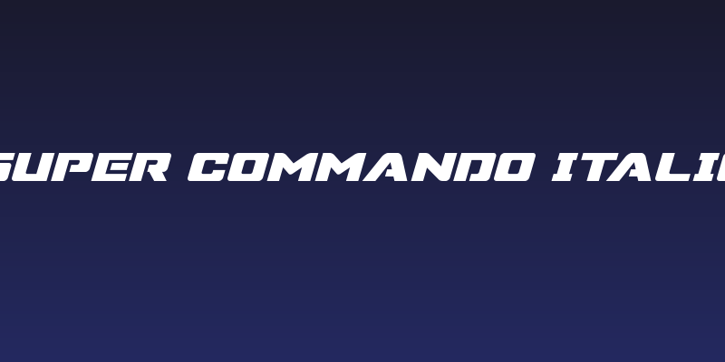Super Commando Italic Social Header