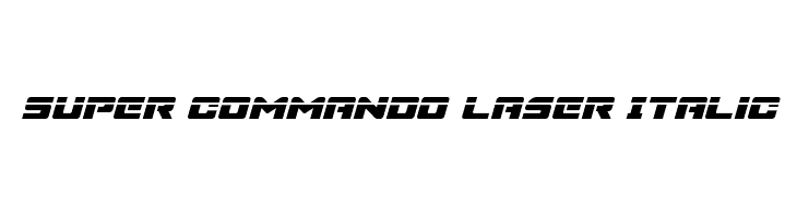 Super Commando Laser Italic फ़ॉन्ट