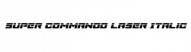 Super Commando Laser Italic  Frei Schriftart Herunterladen