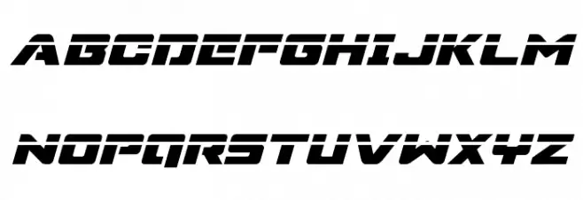 Super Commando Laser Italic フォント 大文字