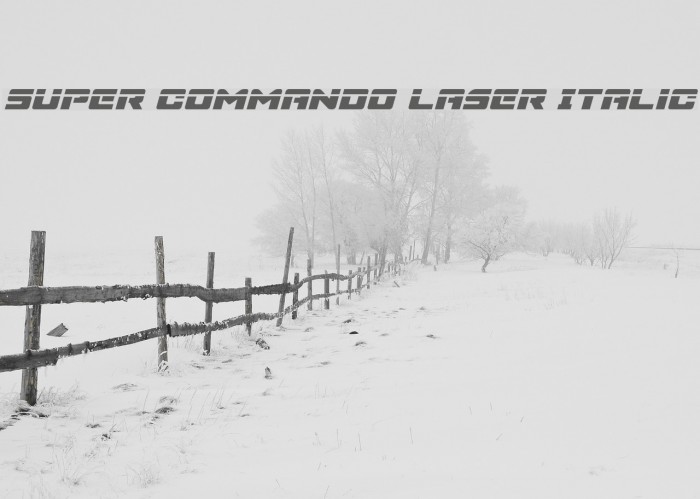 Super Commando Laser Italic Font examples