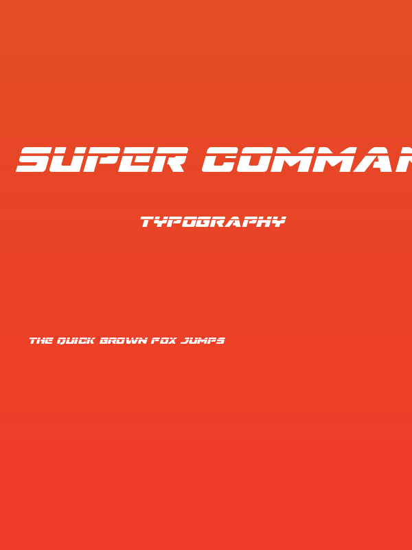 Super Commando Laser Italic Poster