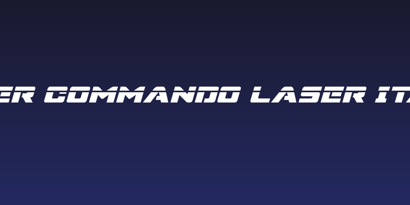 Super Commando Laser Italic Social Header