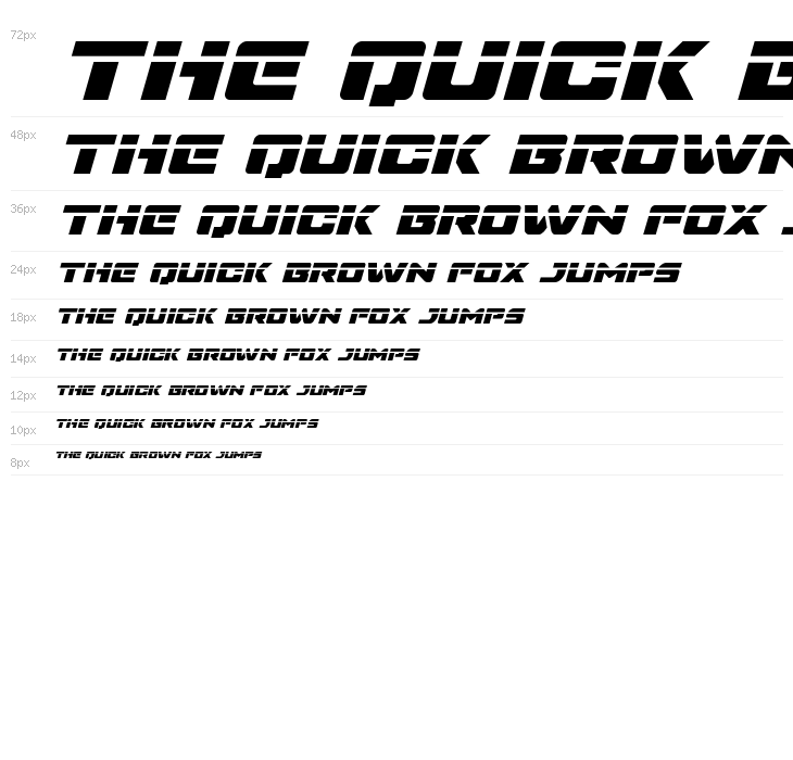 Super Commando Laser Italic Waterfall