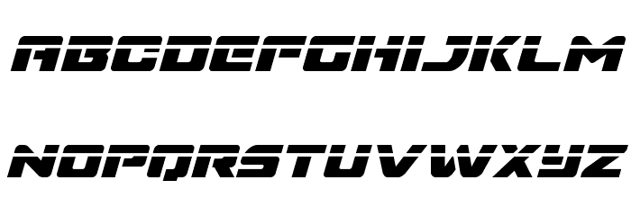 Super Commando Laser Italic Font LOWERCASE
