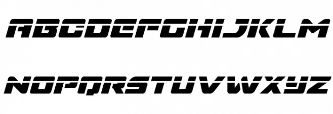 Super Commando Laser Italic Font LOWERCASE