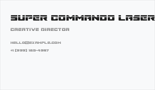 Super Commando Laser Business Card
