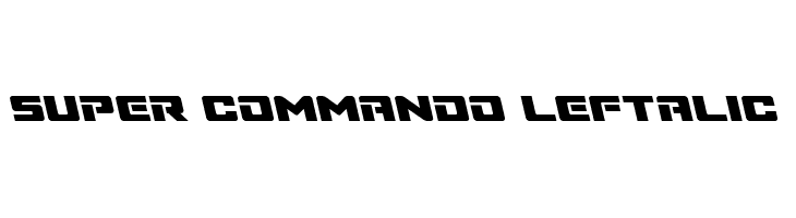 Super Commando Leftalic  Frei Schriftart Herunterladen