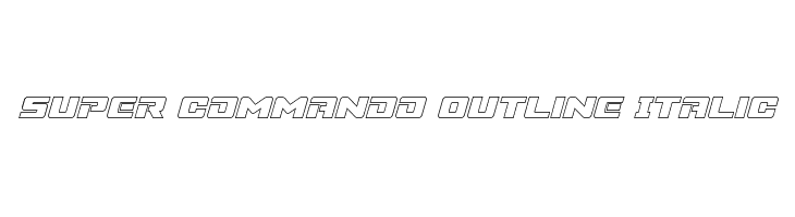 Super Commando Outline Italic  Frei Schriftart Herunterladen