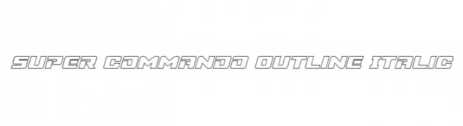Super Commando Outline Italic  les polices de caractères gratuit tlcharger