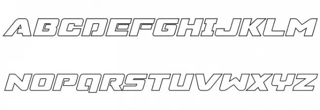 Super Commando Outline Italic خط أحرف كبيرة