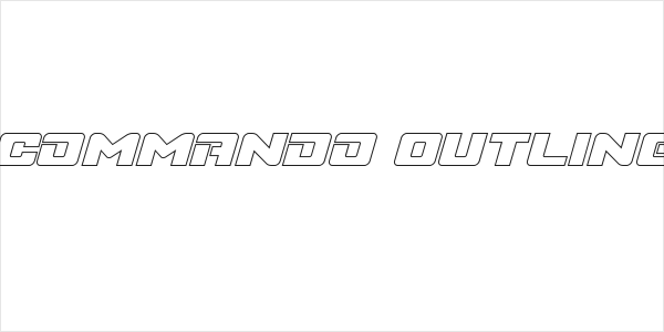 Super Commando Outline Italic Logo
