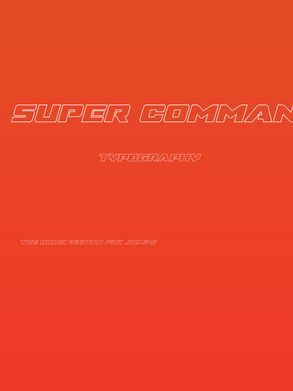 Super Commando Outline Italic Poster