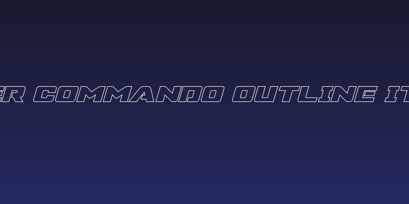 Super Commando Outline Italic Social Header