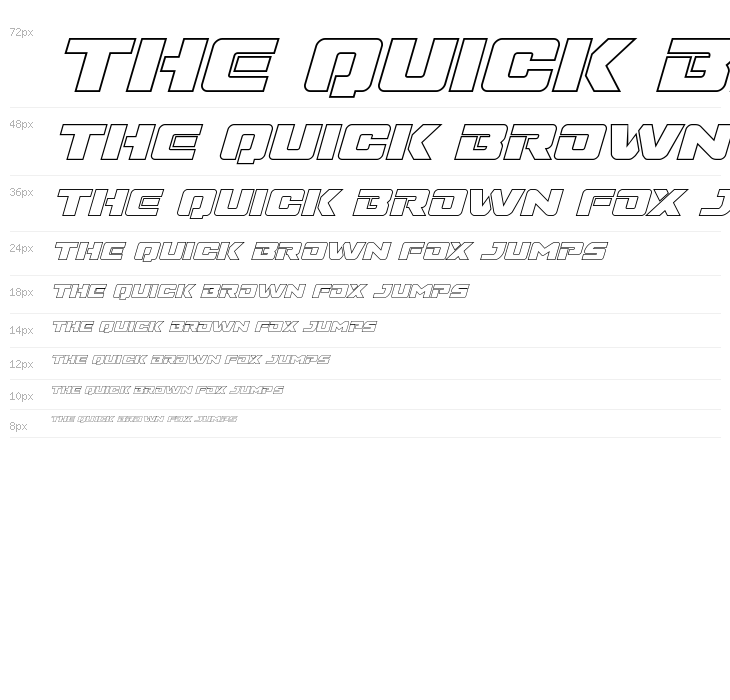 Super Commando Outline Italic Waterfall