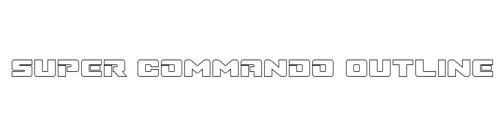 Super Commando Outline Font