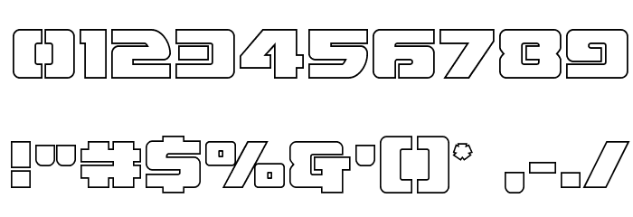Super Commando Outline Font OTHER CHARS