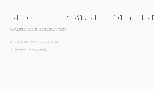 Super Commando Outline Business Card