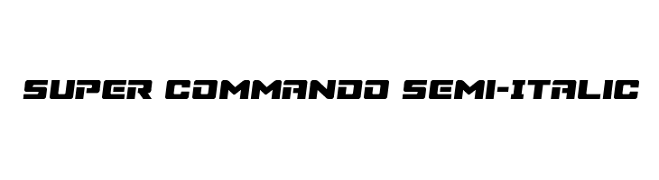 Super Commando Semi-Italic Font