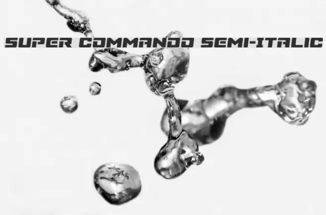 Super Commando Semi-Italic Font examples