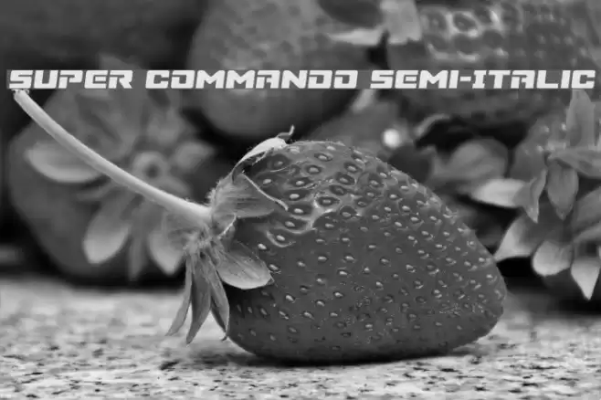 Super Commando Semi-Italic Font examples