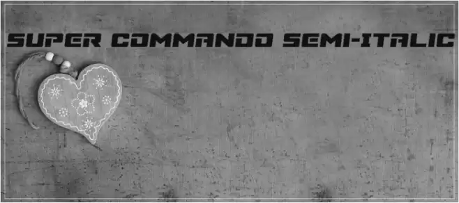 Super Commando Semi-Italic Font examples