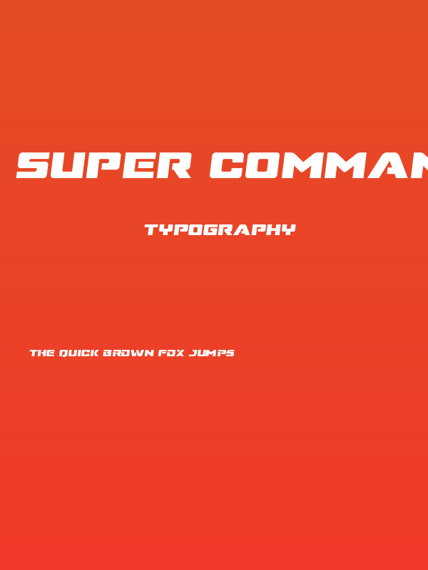 Super Commando Semi-Italic Poster