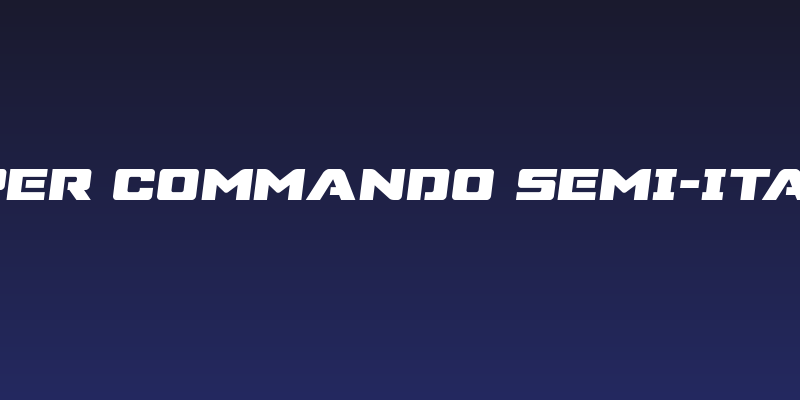 Super Commando Semi-Italic Social Header