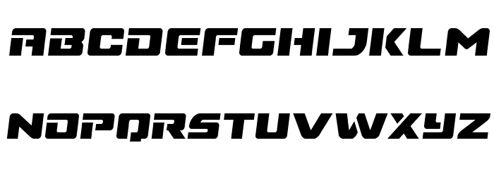 Super Commando Semi-Italic Font LOWERCASE