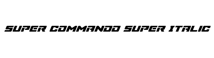 Super Commando Super Italic Font