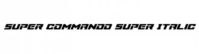 Super Commando Super Italic  les polices de caractères gratuit tlcharger