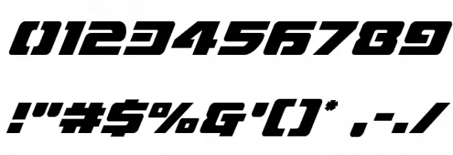 Super Commando Super Italic Font OTHER CHARS