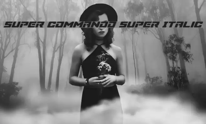 Super Commando Super Italic Font examples