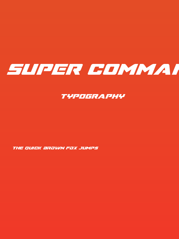 Super Commando Super Italic Poster