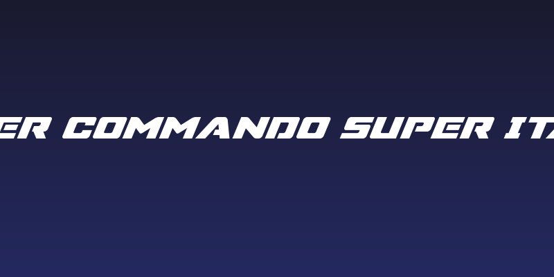 Super Commando Super Italic Social Header