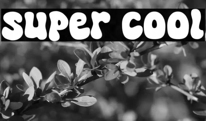 Super Cool Font examples