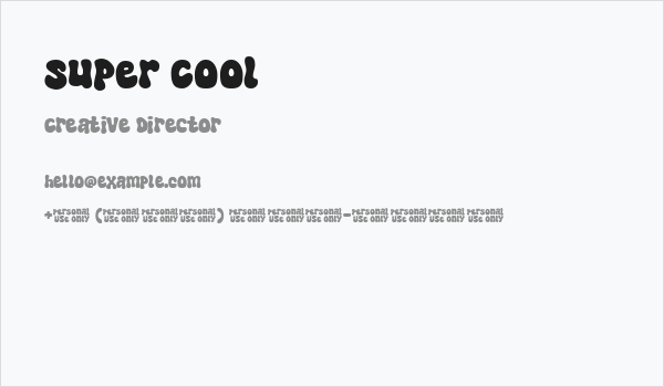 Super Cool Business Card