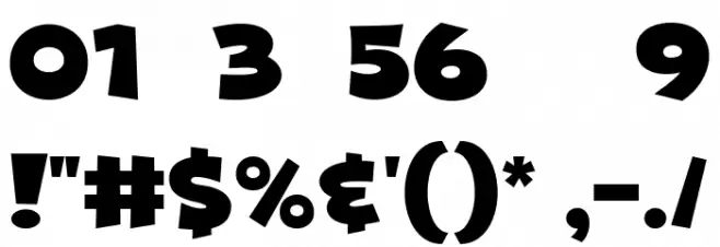 Super Cosmic Font OTHER CHARS