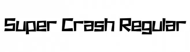 Super Crash Regular  Скачать бесплатные шрифты