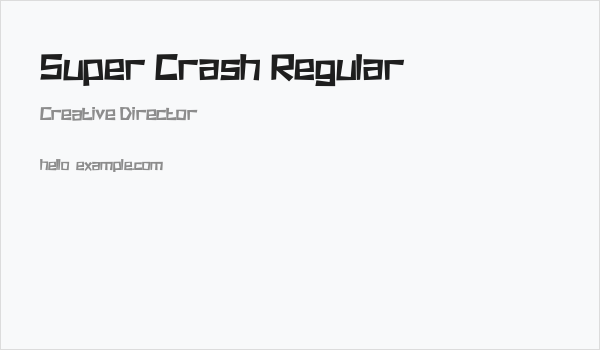 Super Crash Regular Business Card