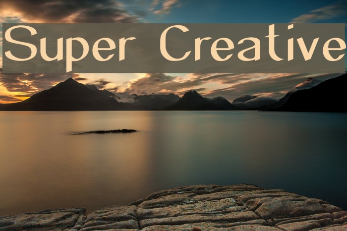 Super Creative Fonte examples
