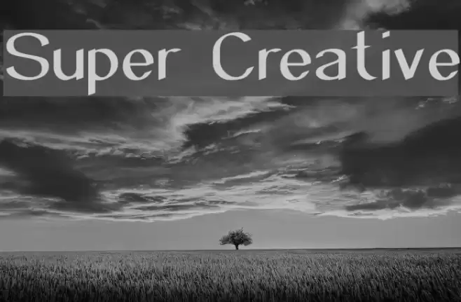 Super Creative Font examples