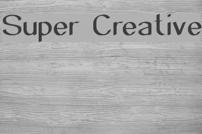 Super Creative Font examples