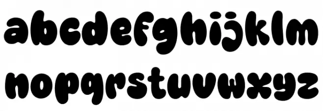 Super Crumble Schriftart Kleinbuchstaben