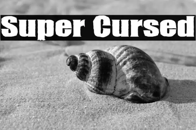 Super Cursed Font examples
