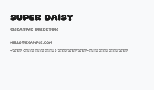 Super Daisy Business Card